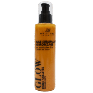 Huile sublimatrice de bronzage pailletée