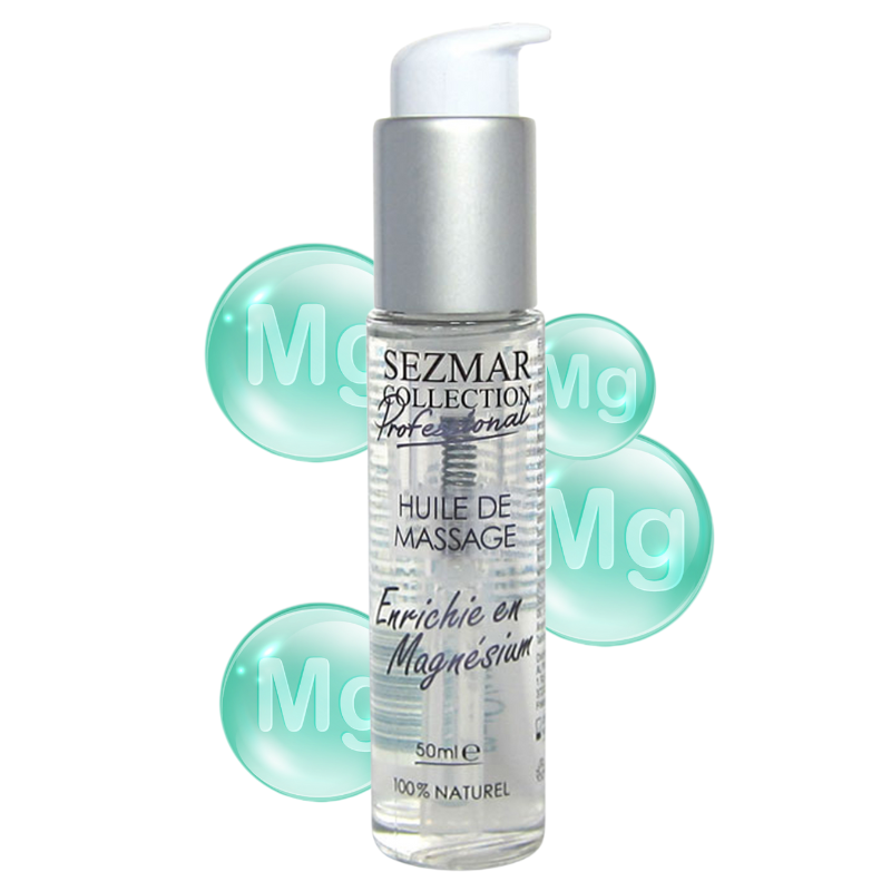 Huile de massage enrichie en magnésium. 100% naturelle